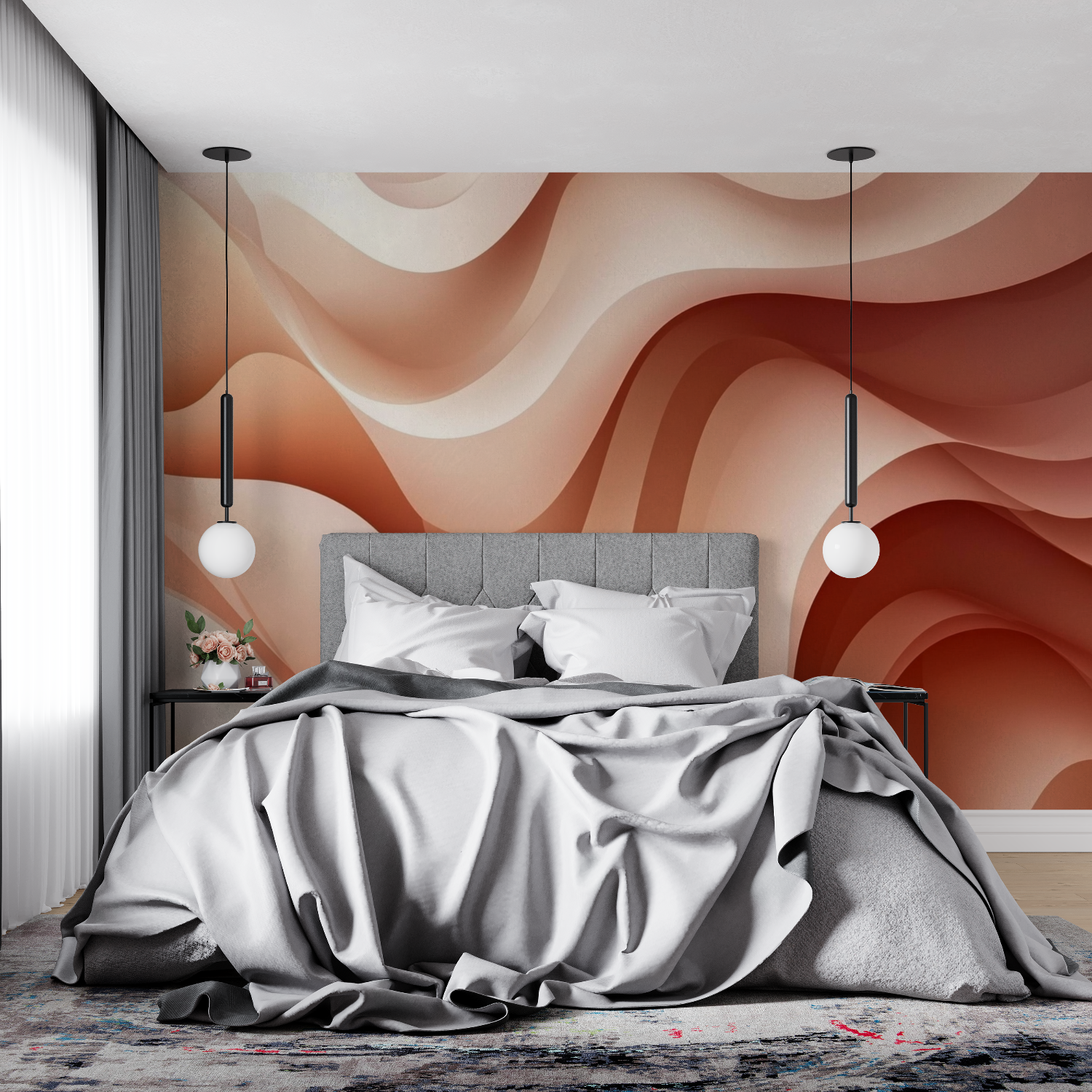 Papier peint terracotta motifs tendance 4murs