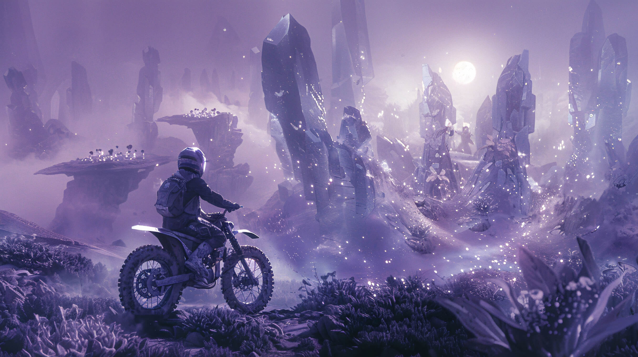 Papier Peint Garcon Moto Violet