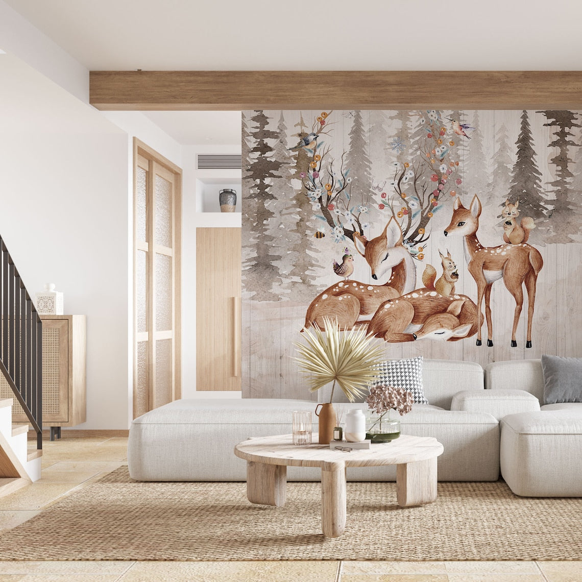 Sfondi animali <br/> Foresta e cervo reale