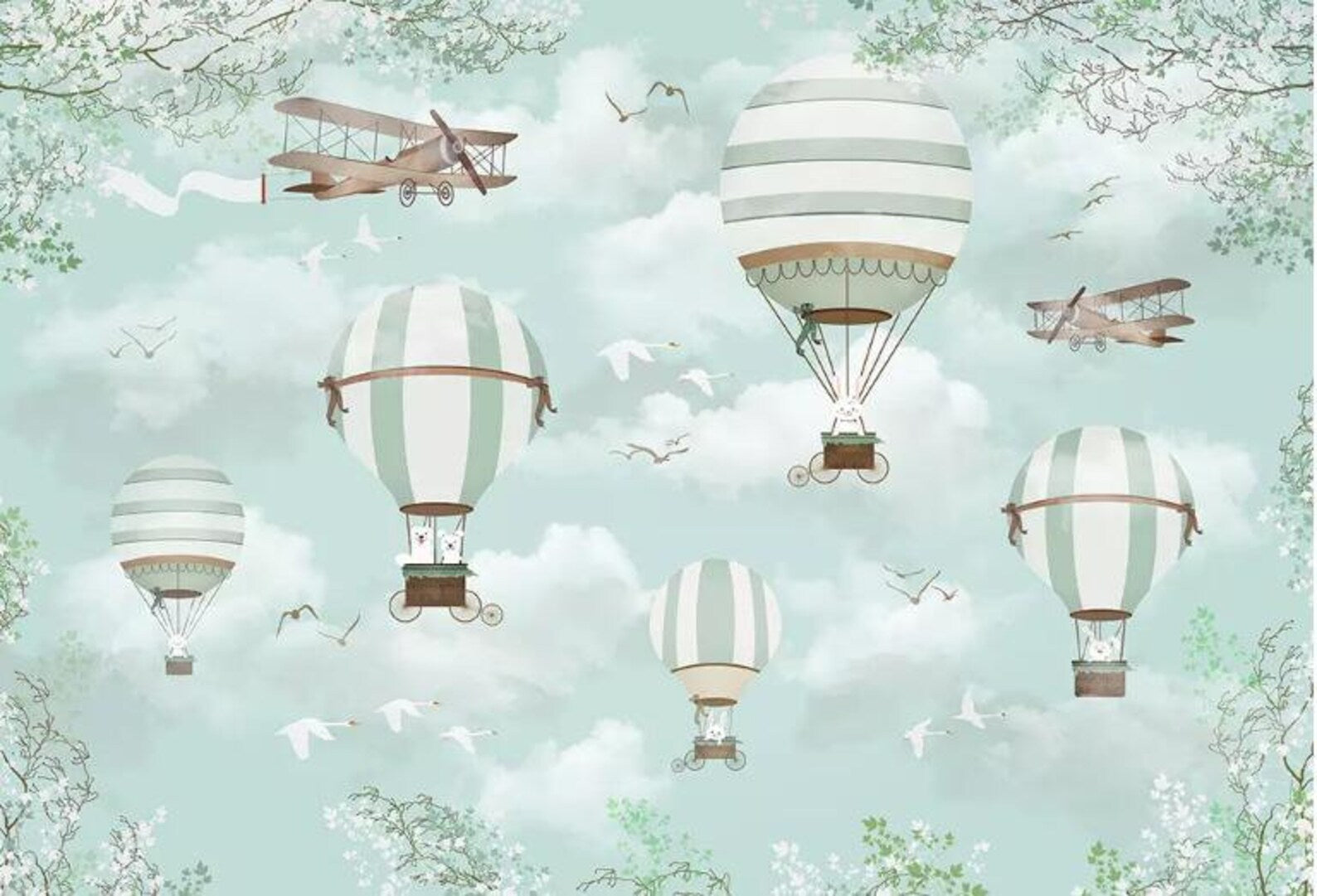 Boy -plane room wallpaper