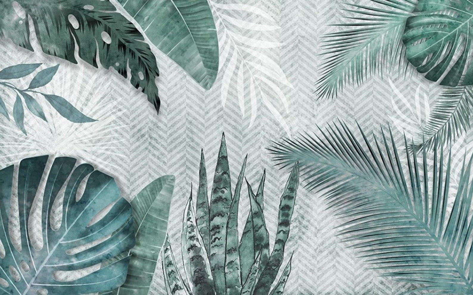 Fogliame panoramico da parati