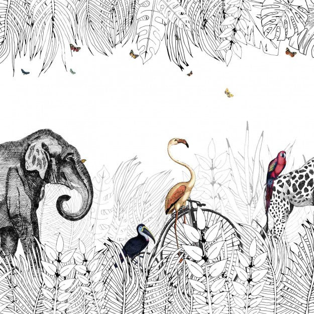 Sfondo di savana in bianco e nero