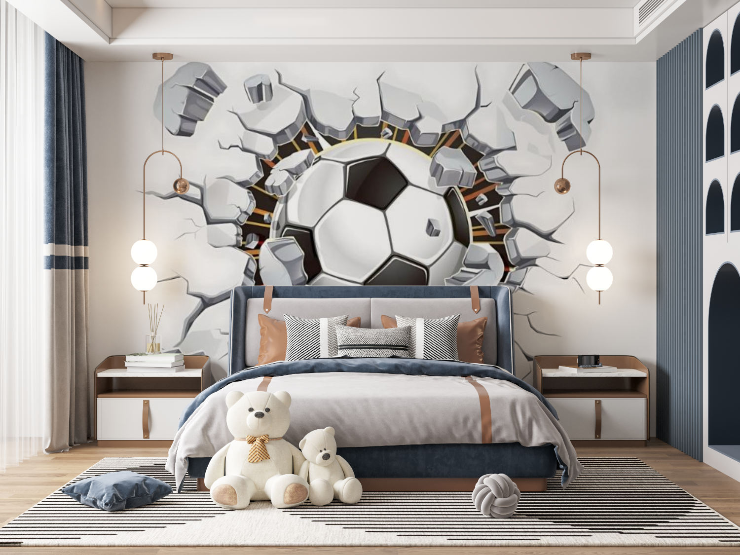 3D ball football wallpaper