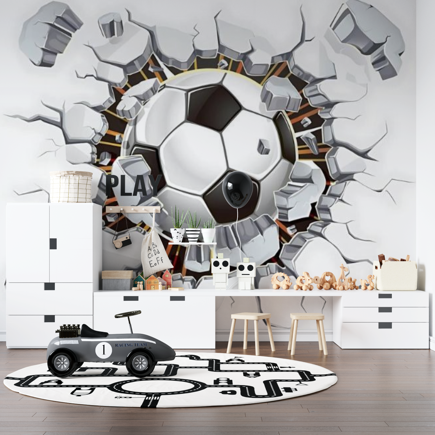 3D ball football wallpaper