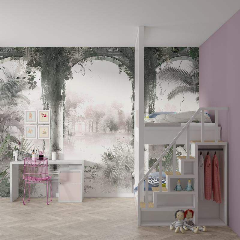 Trompe l'Oil Wallpaper for Teenagers' Bedrooms
