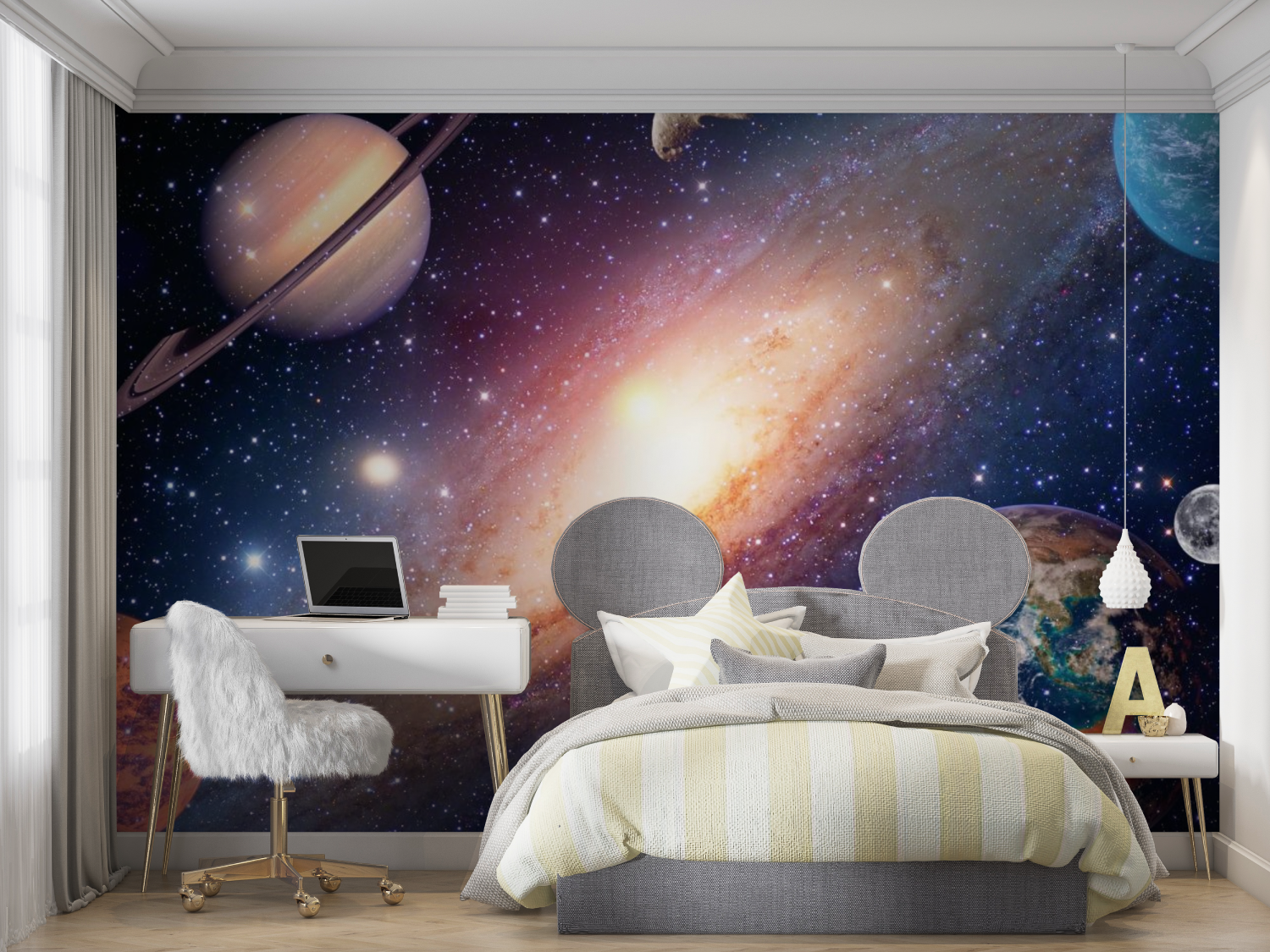 Nebula and planet space wallpaper