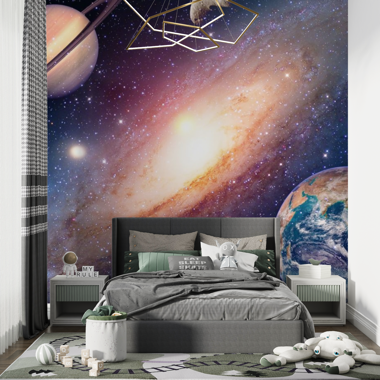 Nebula and planet space wallpaper