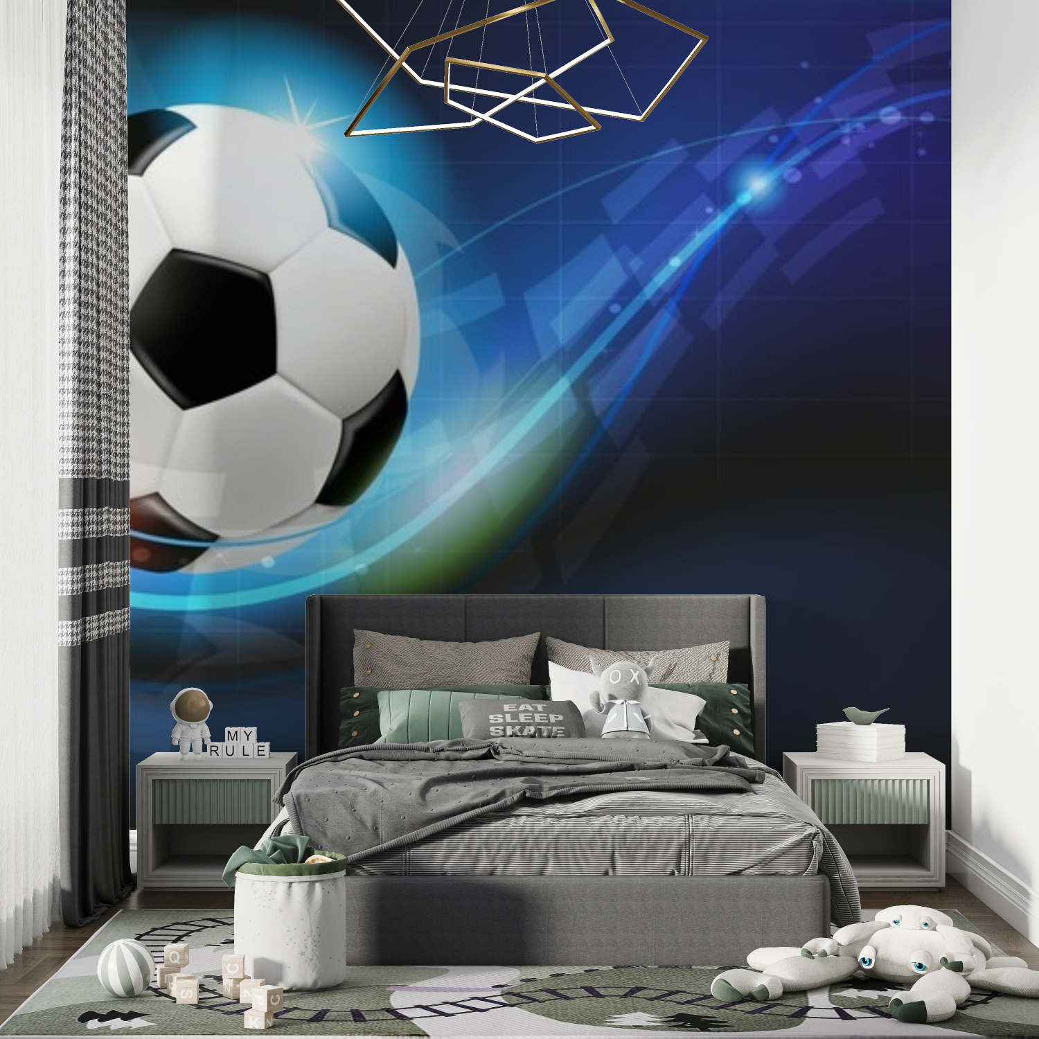 Wall shine football wallpaper
