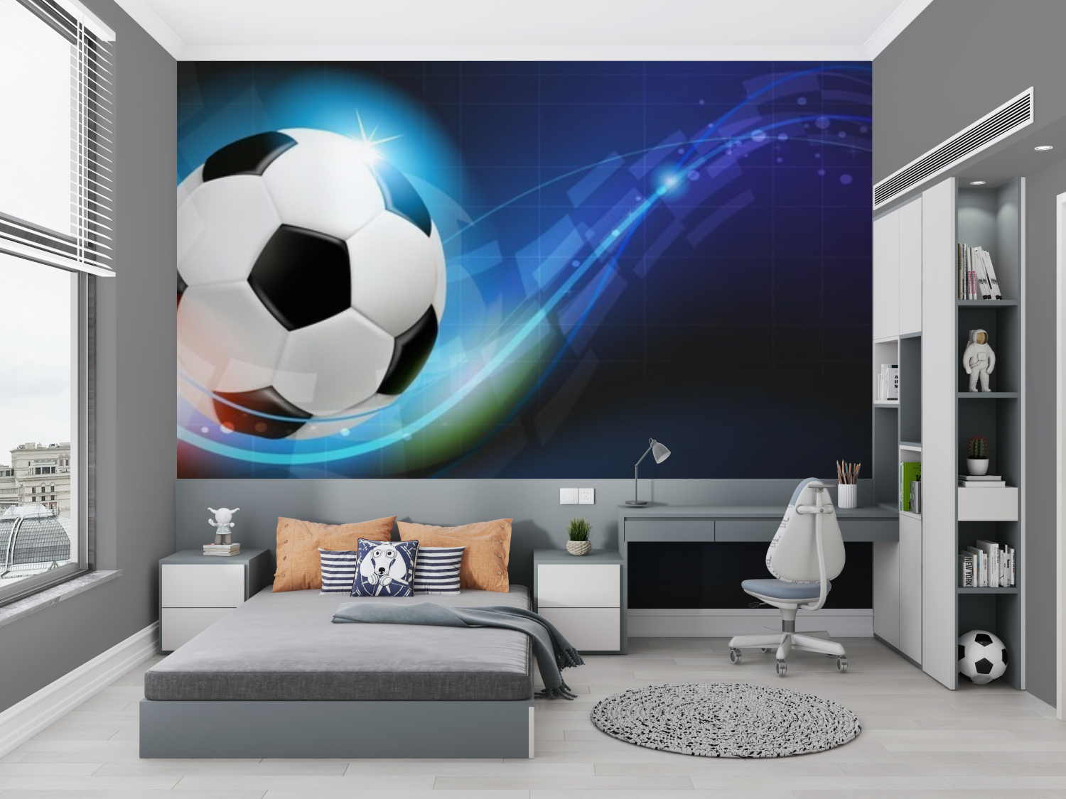 Carta da parati da calcio da muro Shine