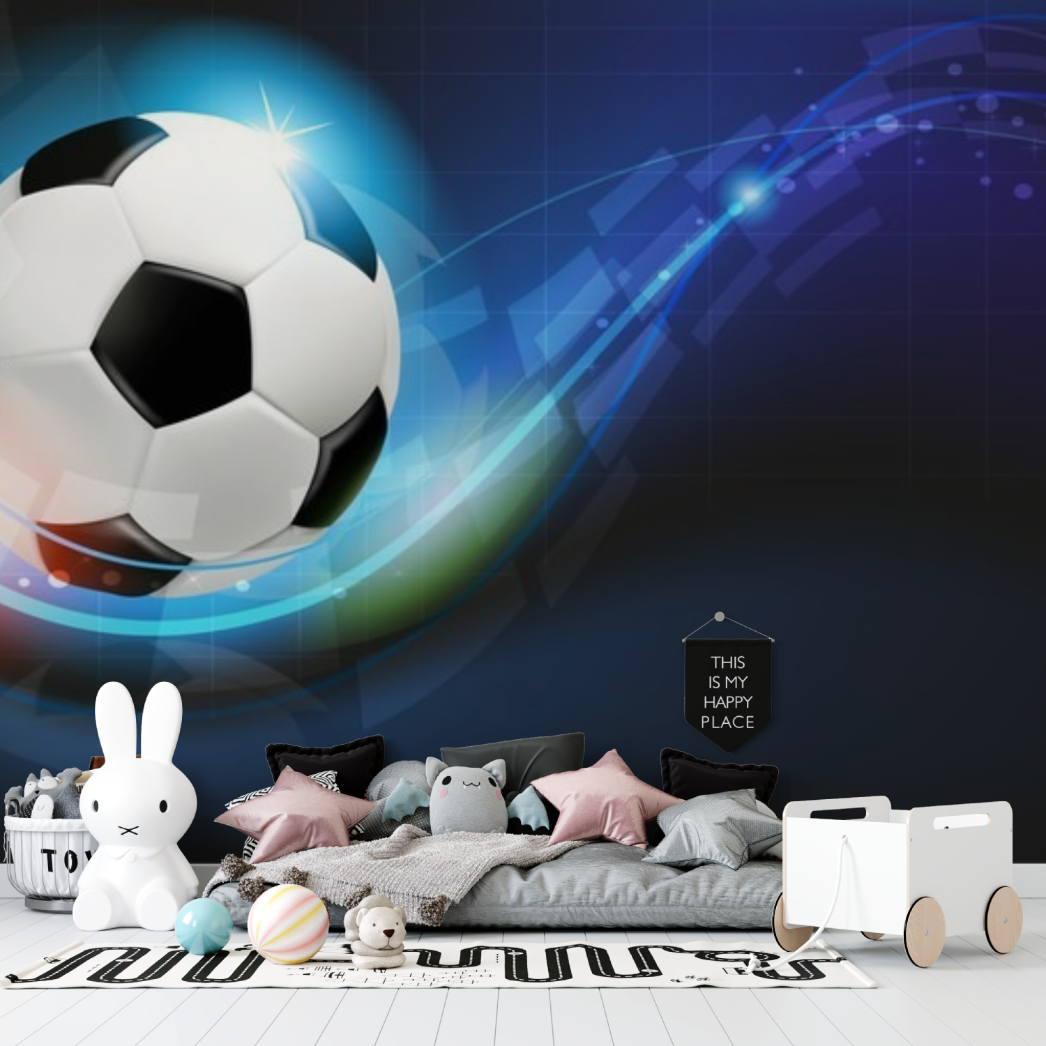 Carta da parati da calcio da muro Shine