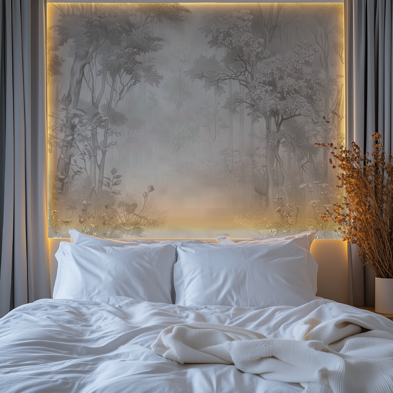 Papier Peint Forêt Sépia Tendance