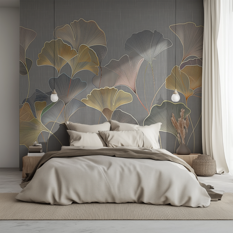 Trendy Golden Gingko Wallpaper