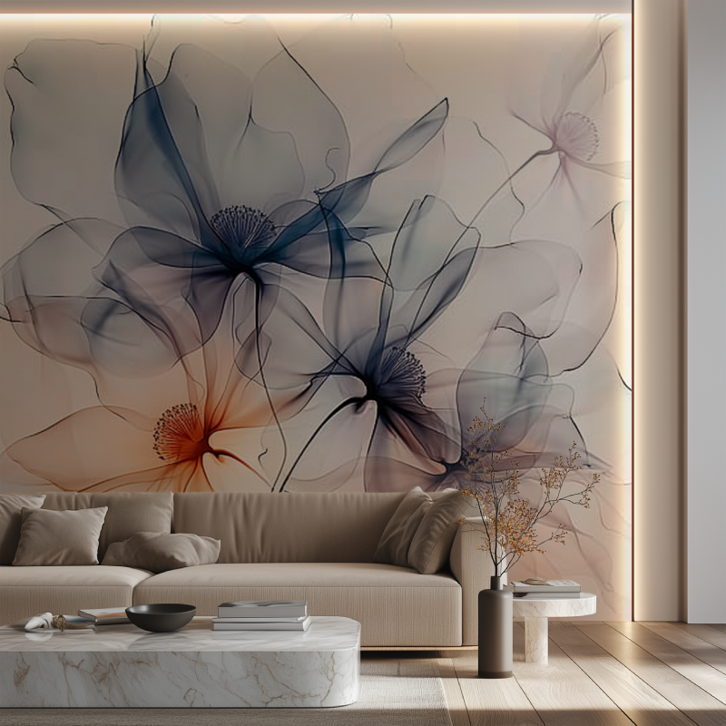 Papier Peint Jolies Fleurs Aquarelle