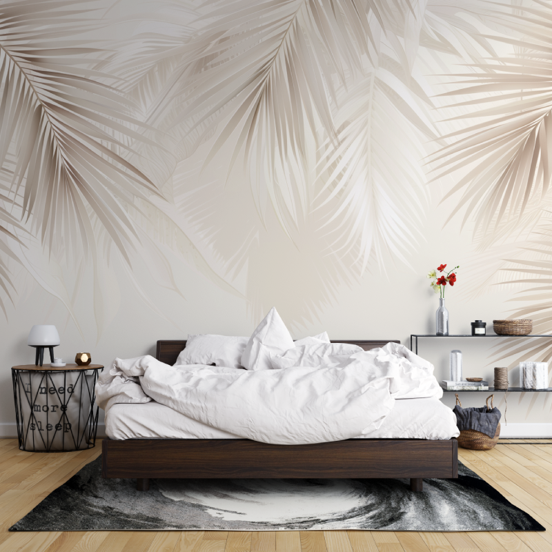 Beige Palm Tree Wallpaper