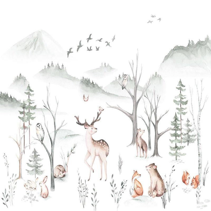 Sfondi animali <br/> Cervo e Foresta Bianca