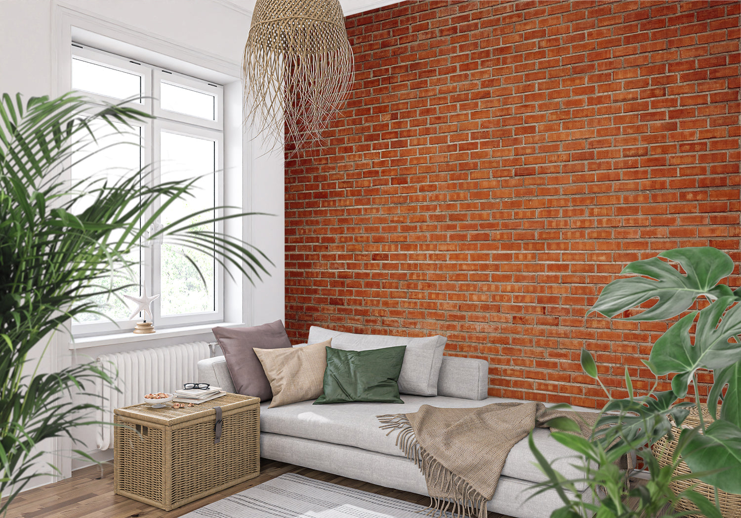 Papier Peint 3D Effet Brique