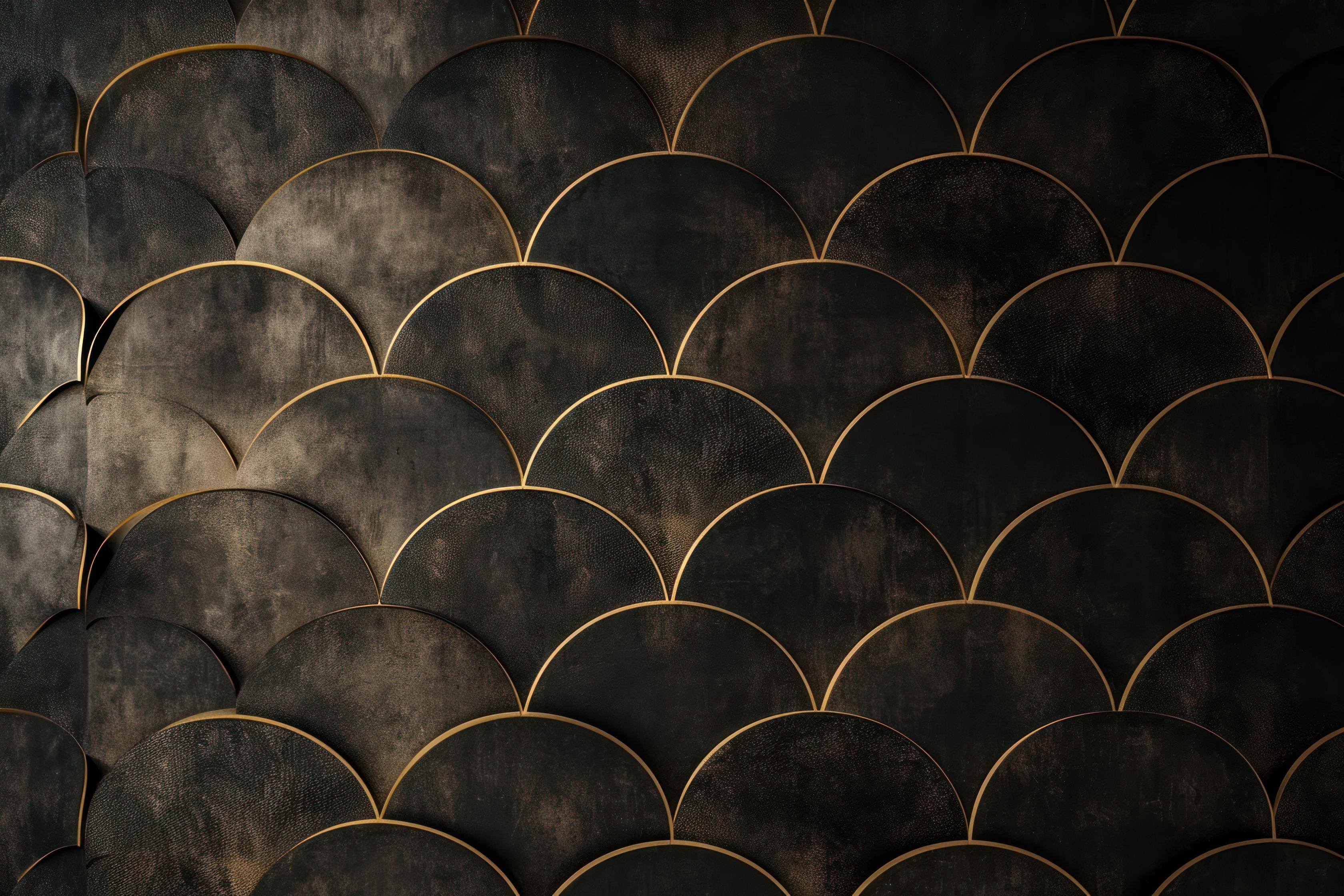 Black and gold art deco wallpaper