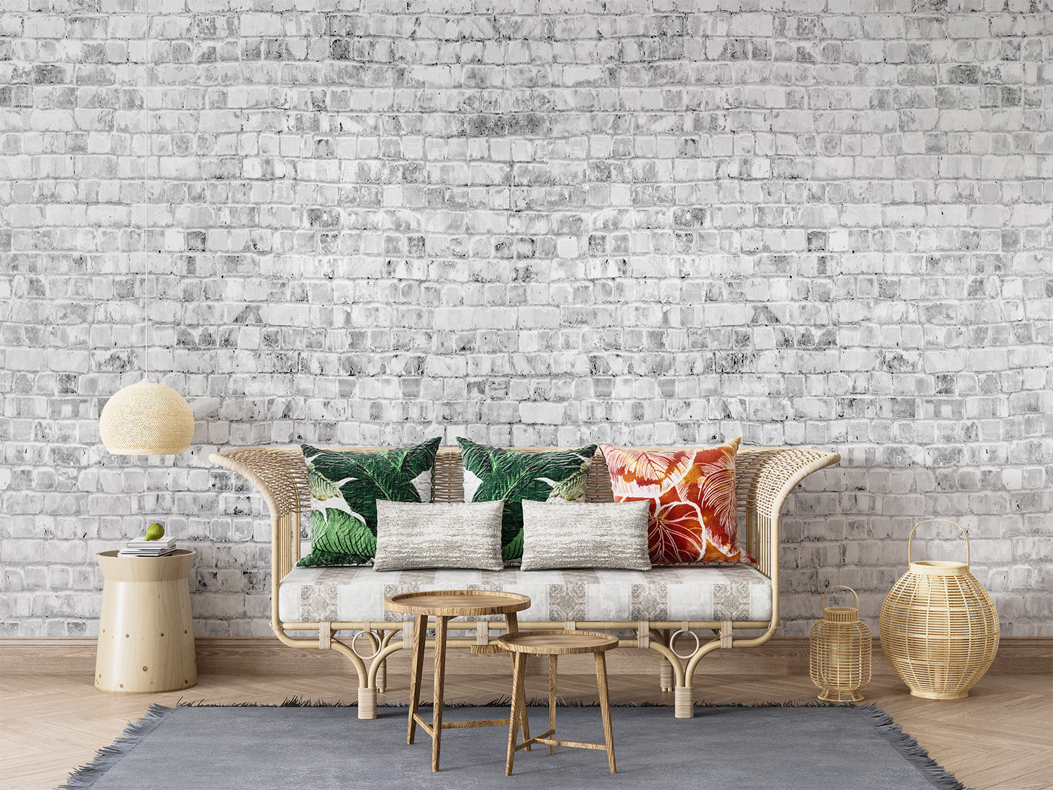 Papier Peint Brique Ancienne Blanche