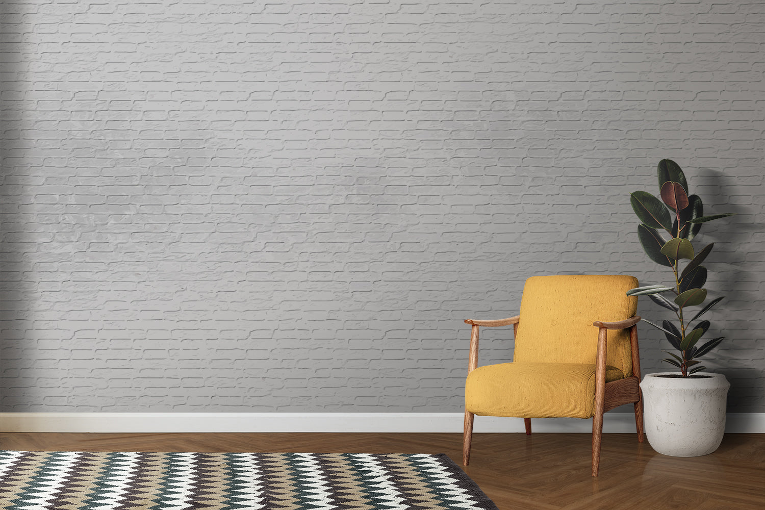 Papier Peint Brique Blanche 3D