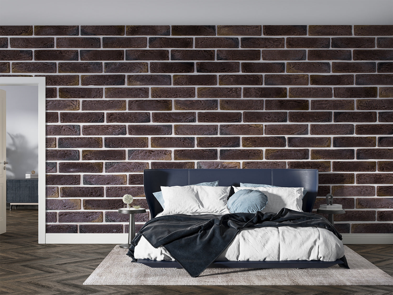 Papier Peint Brique Marron