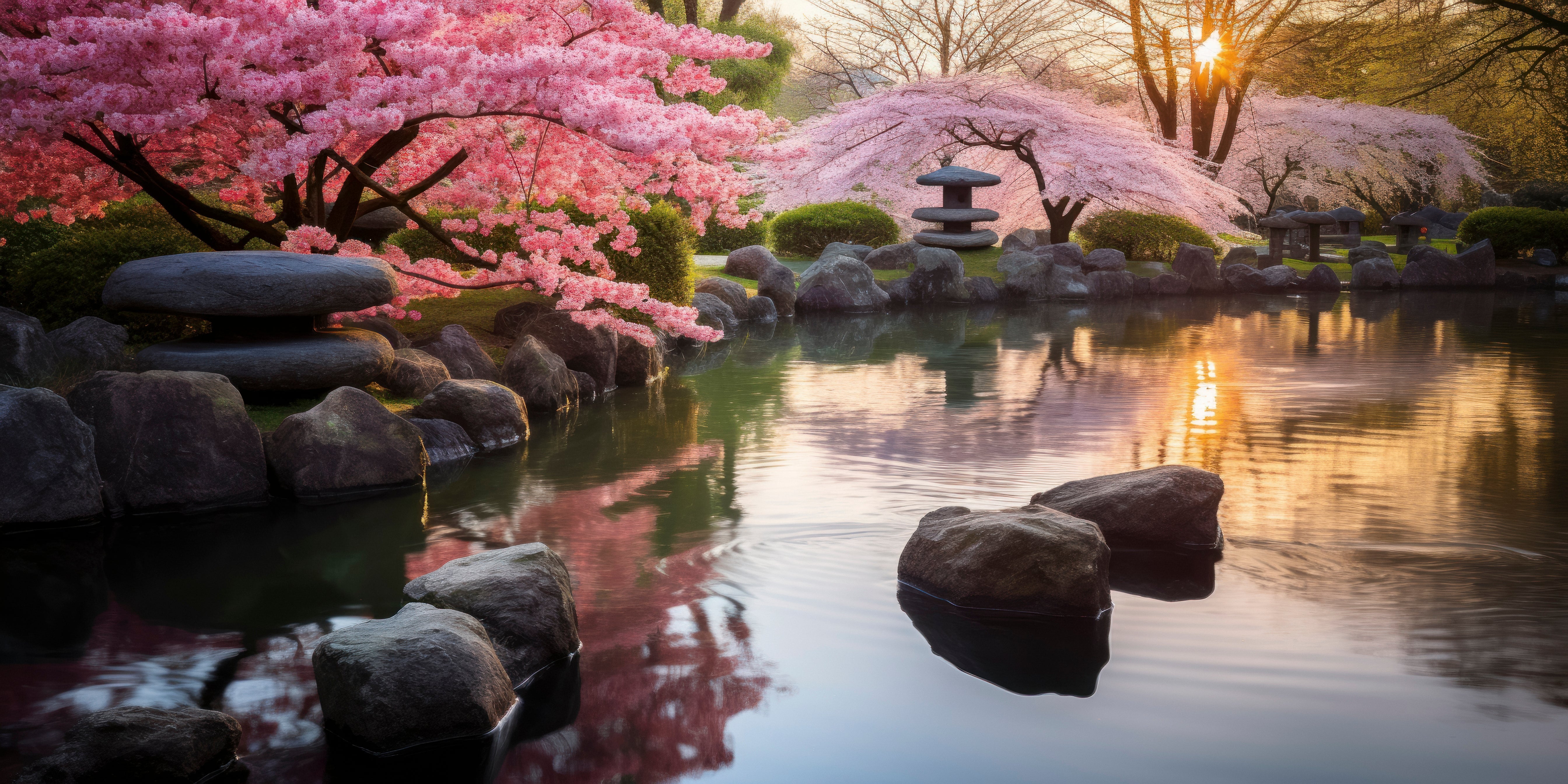 Papier Peint Cerisier Japonais