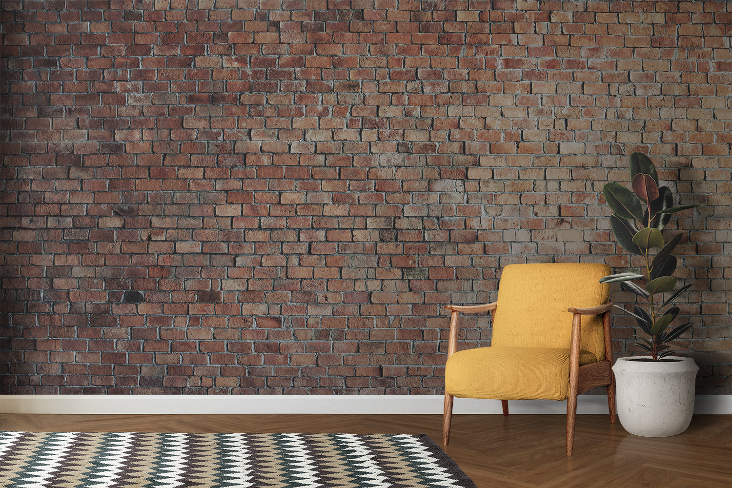 Papier Peint Effet Mur Brique