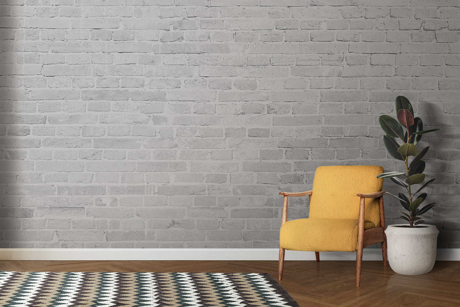 Papier Peint En Brique Blanche