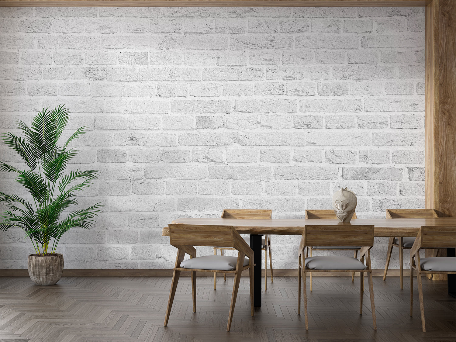 Papier Peint Imitation Brique Blanche