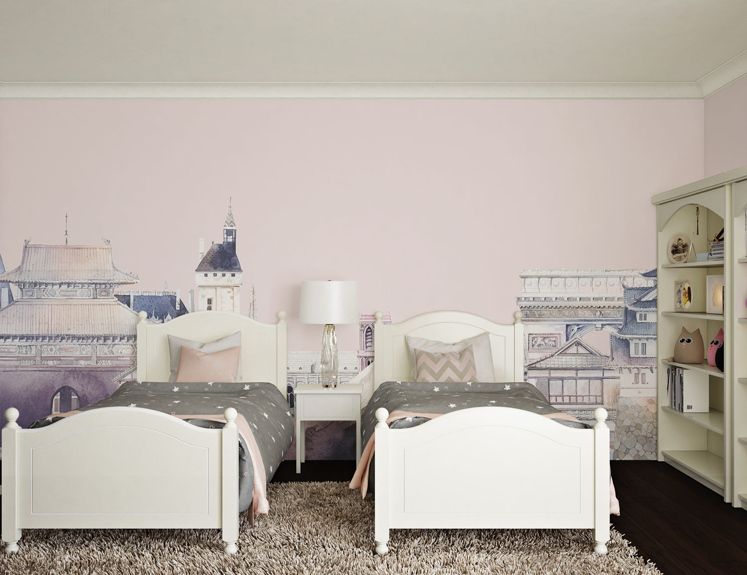 Papier Peint Japonais Rose