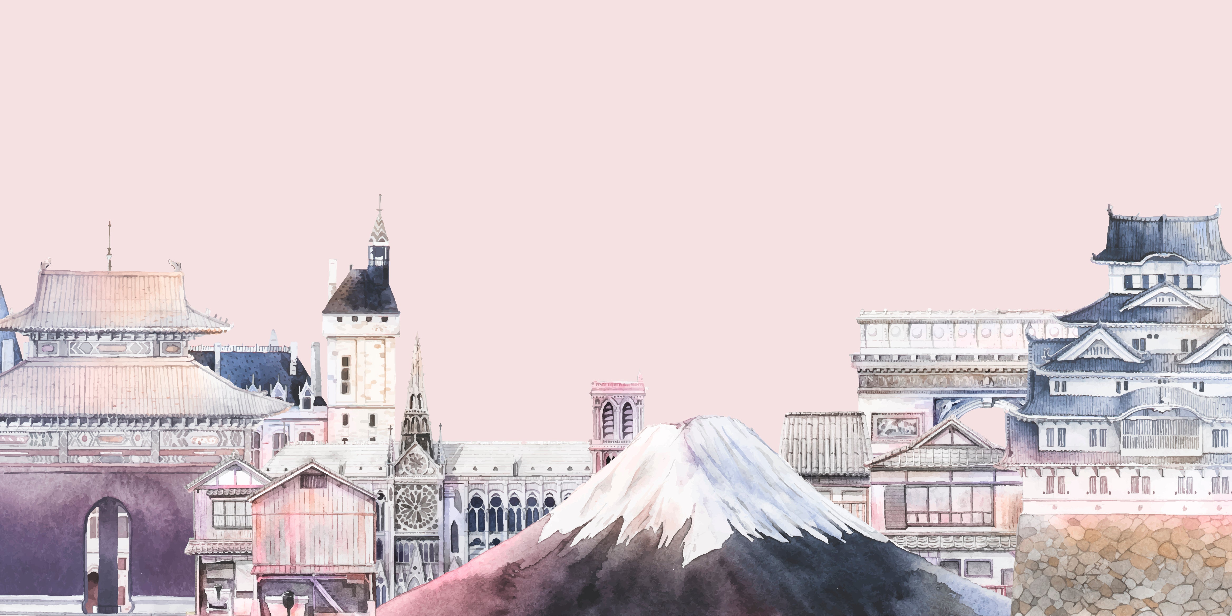 Papier Peint Japonais Rose