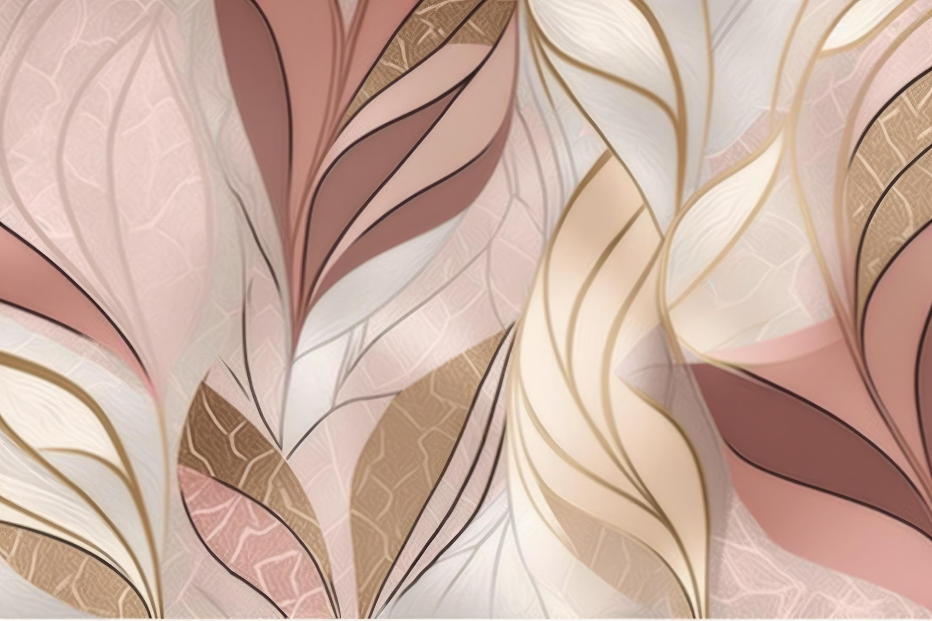 Powdery and golden pink wallpaper