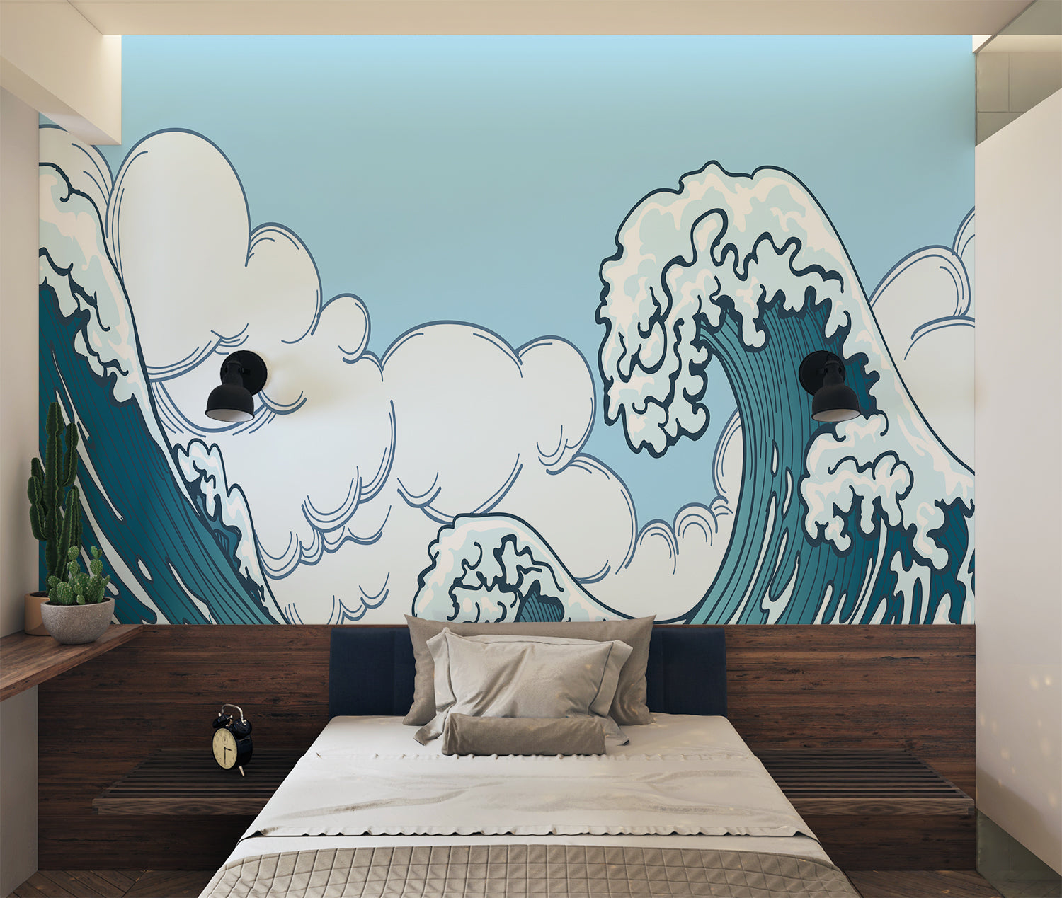 Papier Peint Vague Japonaise