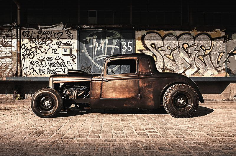 Papier Peint Industriel Voiture Rouillée