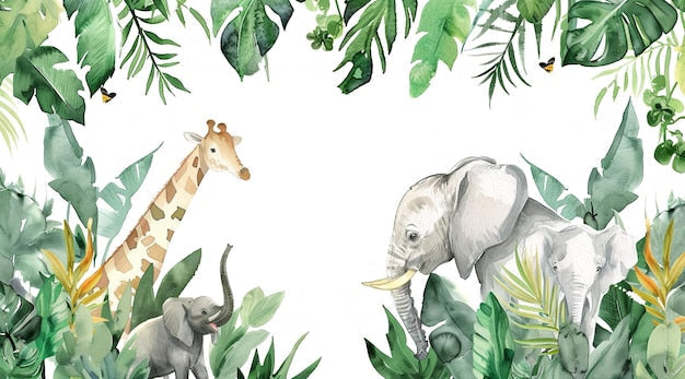 Animali da parati per bambini savanne tropicale