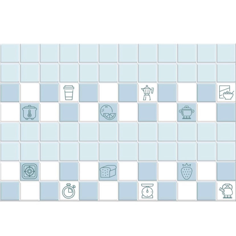 Sfondo blu per cucina