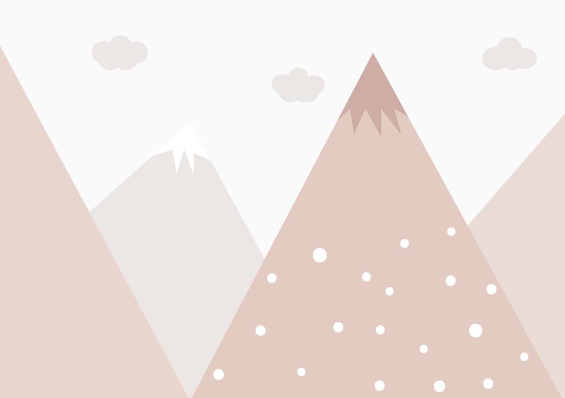 Carta da parati beige della camera da letto per bambini