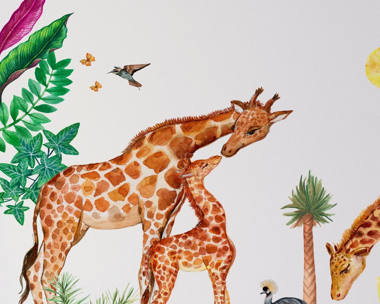 Carta da parati animale giraffe