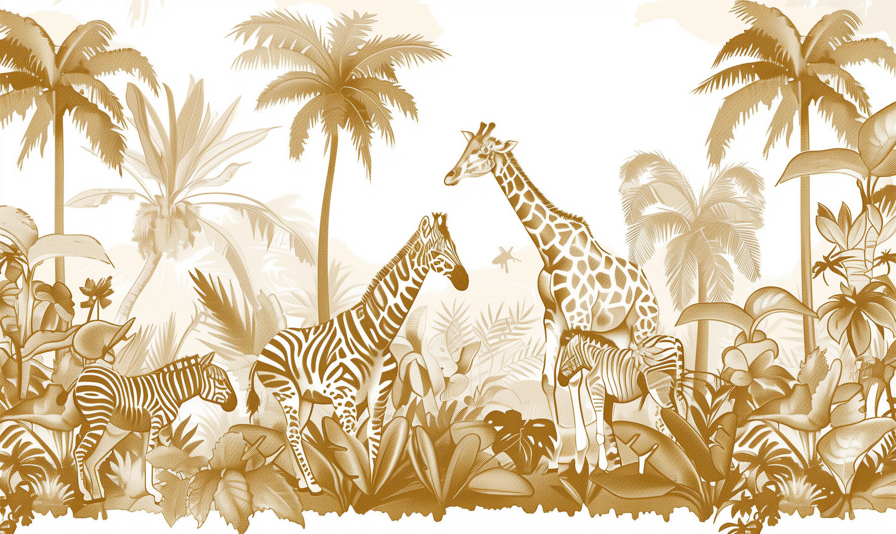 Sepia Jungle Wallpaper