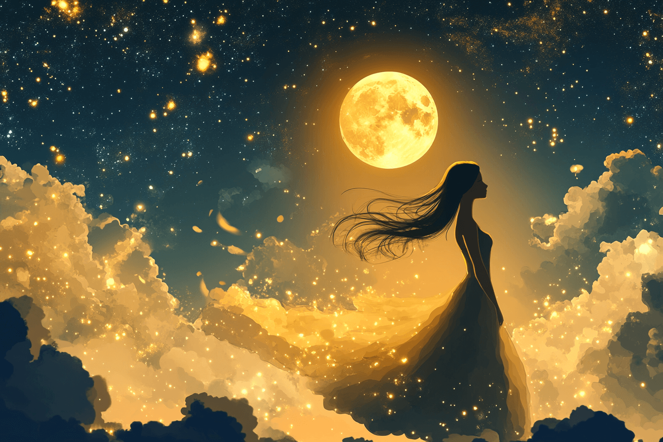 Papier Peint Princesse Sous les Étoiles