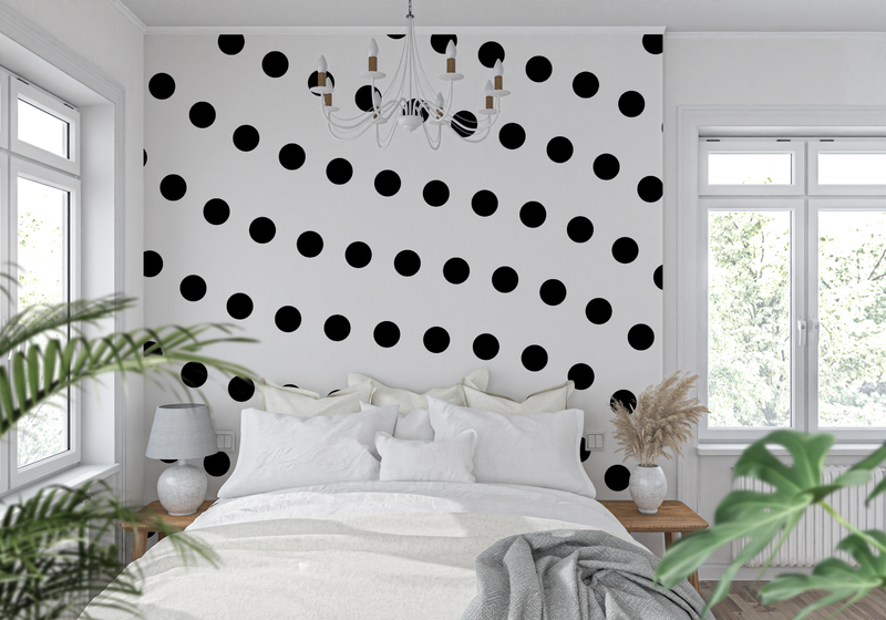 Papier Peint Point Noir - tendance mur