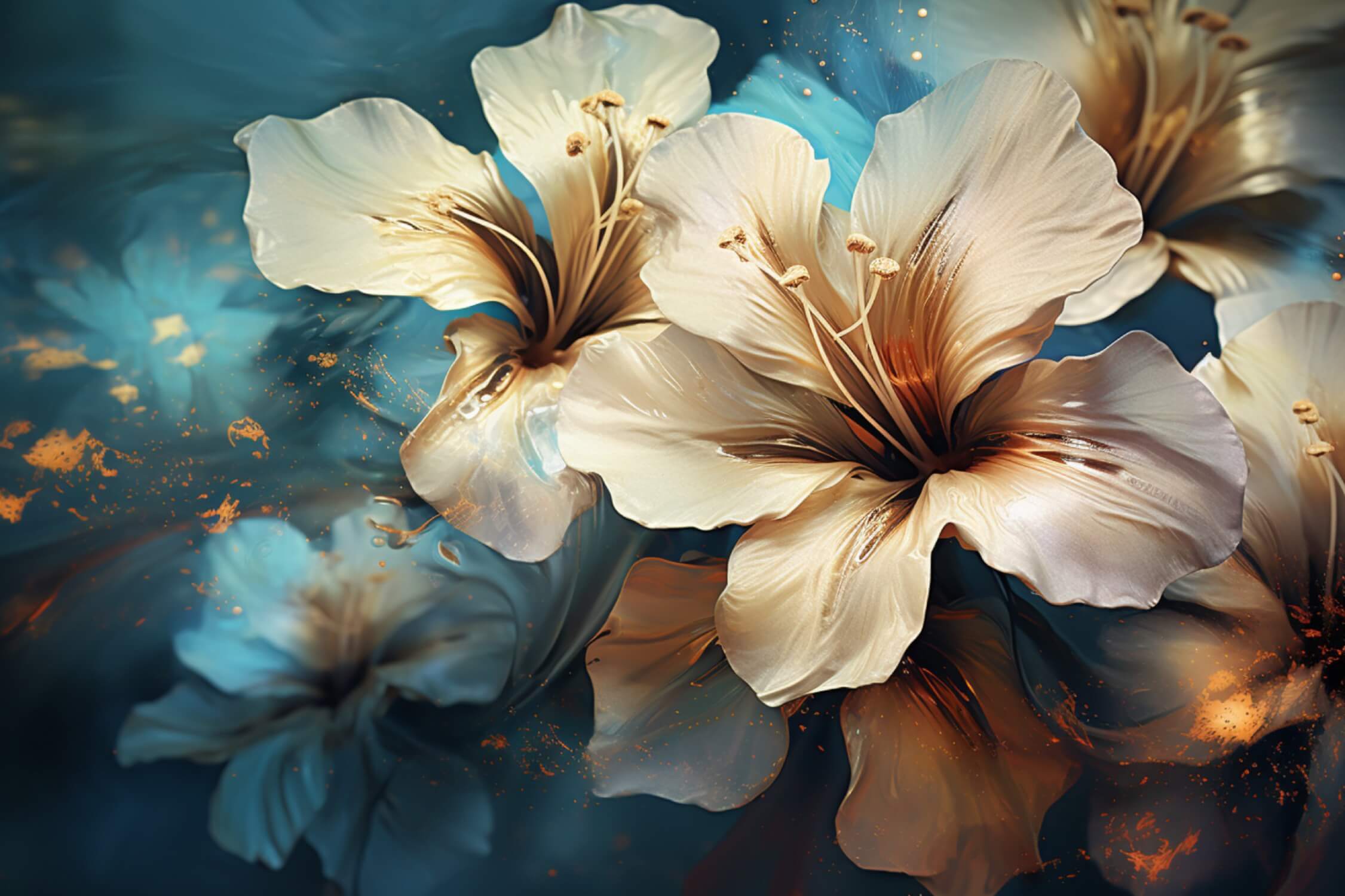 Papier Peint Aquarelle Art Floral