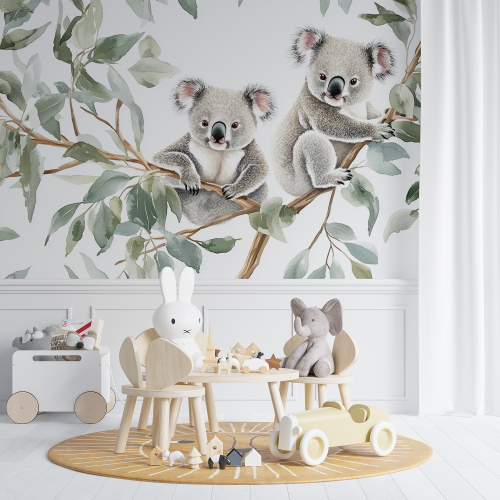 Papier peint koala dans le silence du matin chambre de bebe