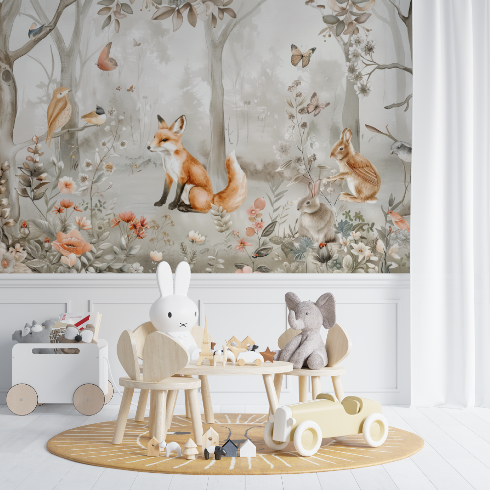 Baby wallpaper Unisex animals - Second Image