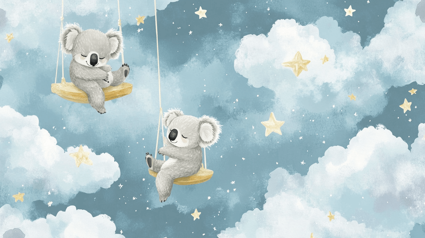 Papier Peint Koala Flottant Dans Le Ciel