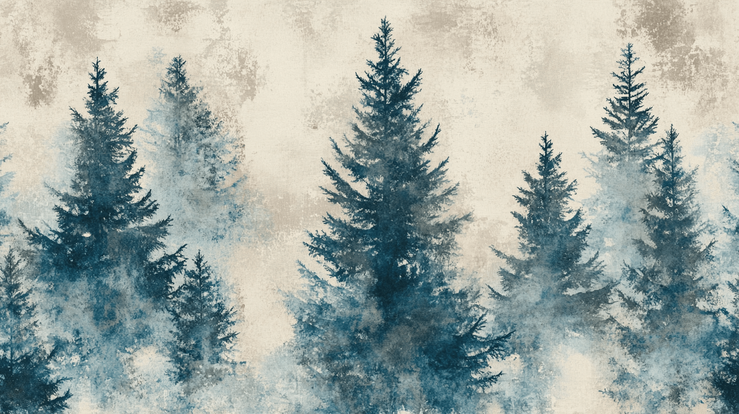 Papier Peint Arbre Bleu Canard