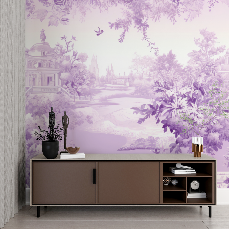 Papier Peint Blanc Et Violet - tendances