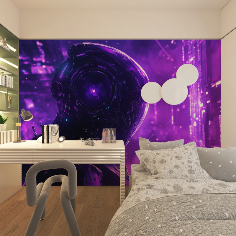 Papier peint panoramique gamer enfant chambre adolescents