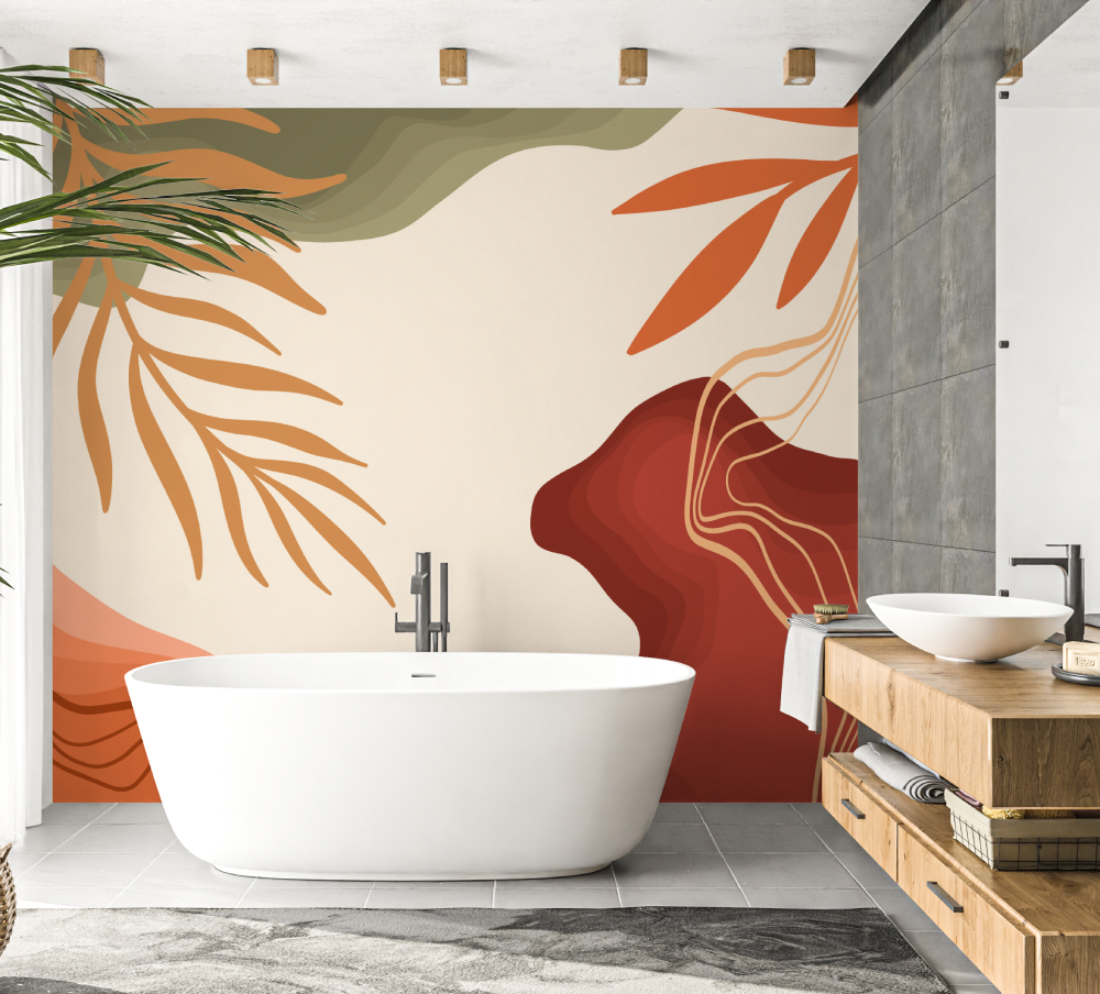 Papier peint tendance salle de bain salle de bain papier