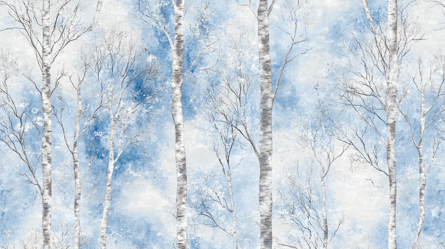 Papier Peint Arbre Neige