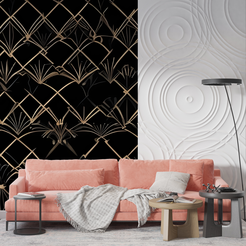 Papier Peint Gatsby Noir - mur